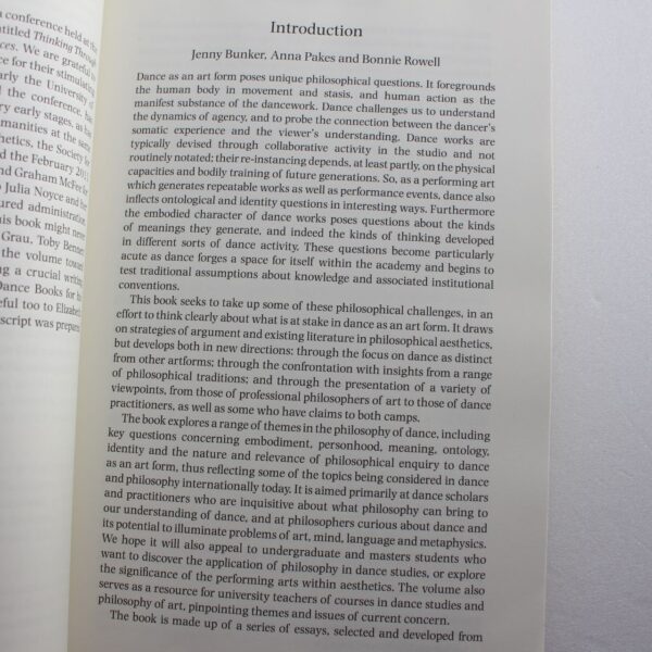 Thinking Through Dance: The Philosophy of Dance Performance and Practices by Jenny Bunker Anna Pakes ISBN: 9781852731656 - Image 3