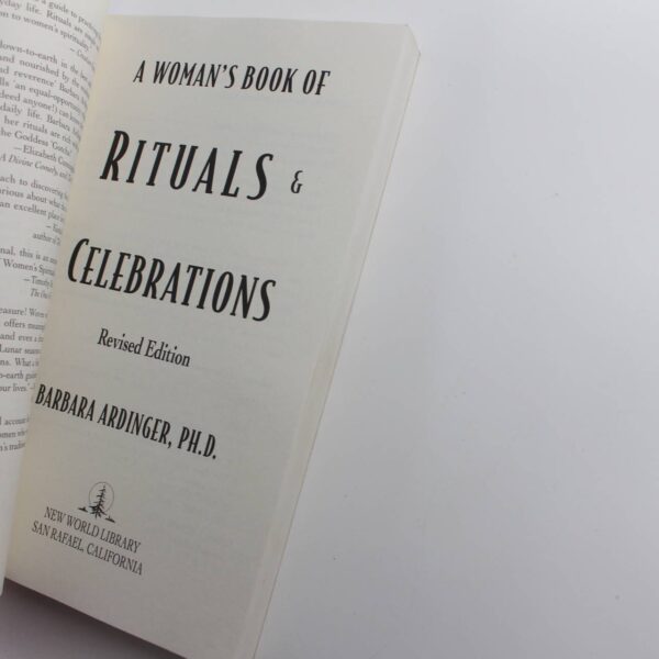 A Womans Book of Rituals & Celebrations book by Barbara Ardinger   ISBN: 9781880032572 - Image 2