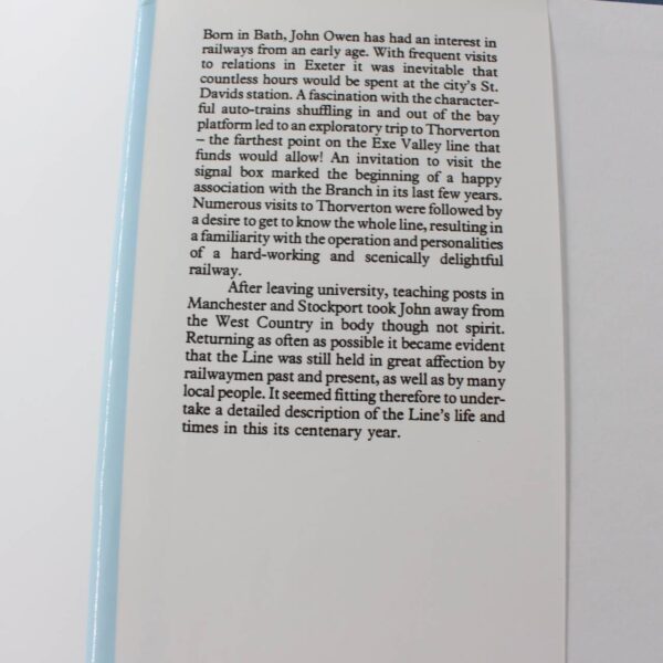 The Exe Valley Railway Including the Tiverton Branch: The Aanatomy of a West Country Branch Line book by John Owen  ISBN: 9780946184156 - Image 2
