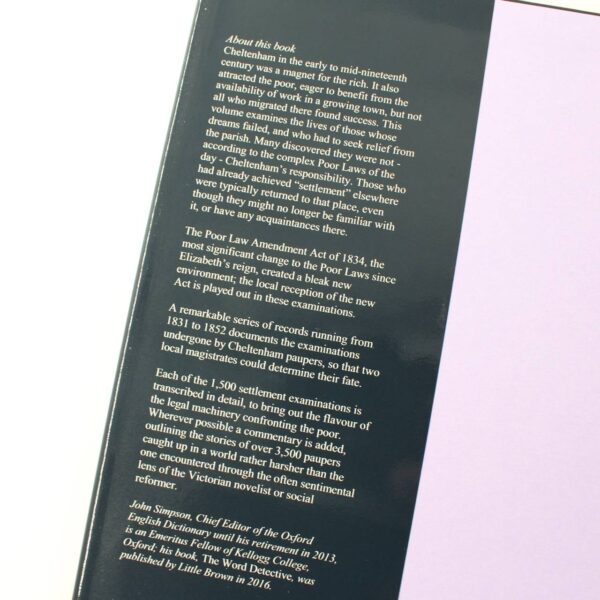 Managing Poverty: Cheltenham Settlement Examinations and Removal Orders 1831-52 book by John Simpson James D. Hodsdon  ISBN: 9780900197994 - Image 3
