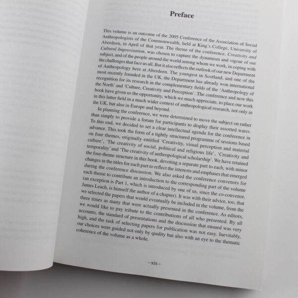 Creativity and Cultural Improvisation: ASA Monographs Book 44 book by Elizabeth Hallam Tim Ingold  ISBN: 9781845205270 - Image 3