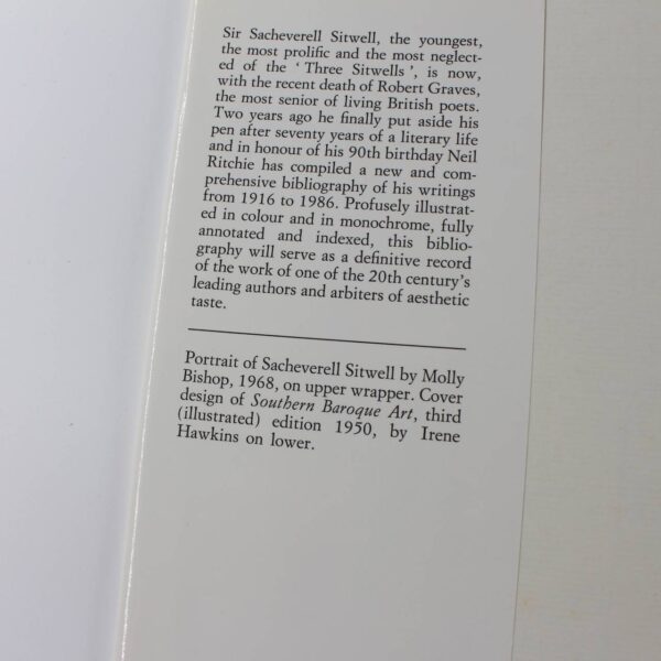 Sacheverell Sitwell: An annotated and descriptive bibliography 1916-1986 book by Neil RITCHIE   ISBN: - Image 2