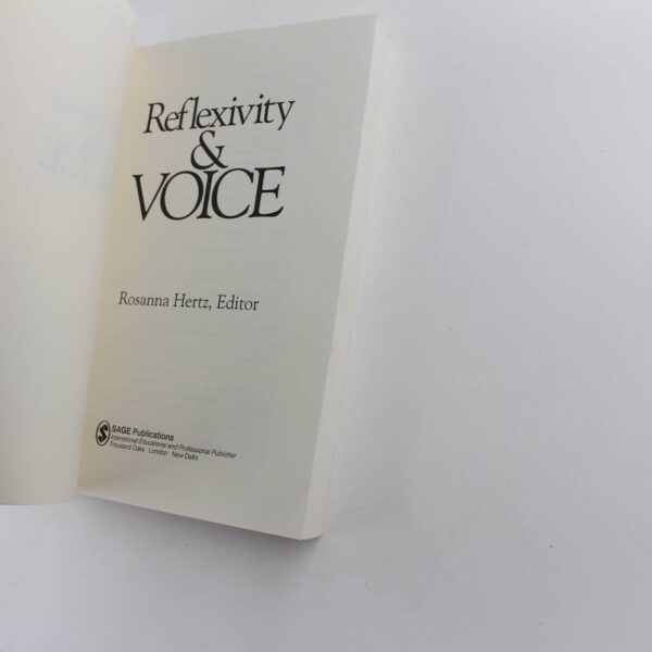 Reflexivity and Voice book by Rosanna Hertz Ethnography ISBN: 9780761903840 - Image 2