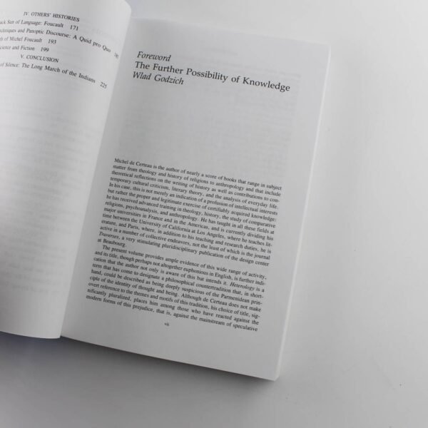 Heterologies: Discourse on the Other: Theory and History of Literature: Volume 17 book by Michel De Certeau  ISBN: 9780816614042 - Image 3