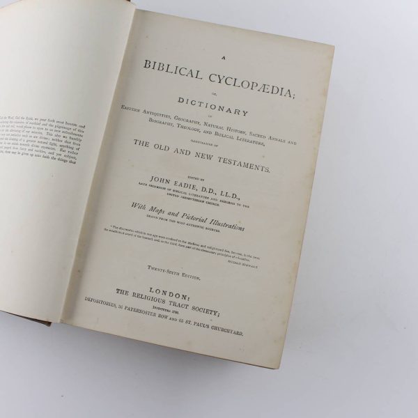 A Biblical Cyclopedia or Dictionary of Eastern Antiquities Geography book by John Eadie  ISBN: - Image 2