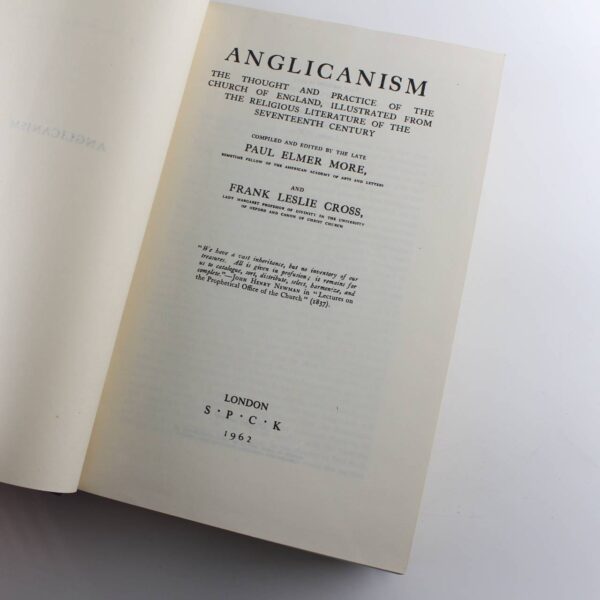 Anglicanism The Thought and Practice of the Church of England Illustrated from the Religious Literature of the Seventeenth Century book by Elmer & Cross  ISBN: - Image 2