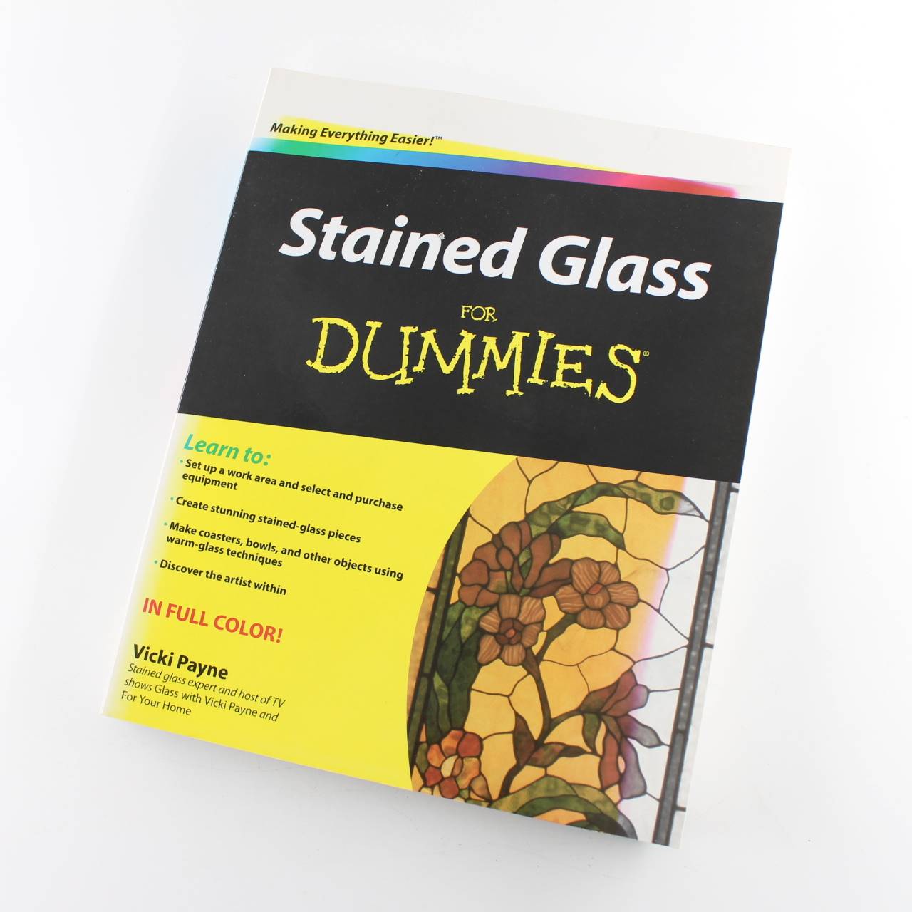 Stained Glass For Dummies book by Vicki Payne  Crafts and Hobbies Art ISBN: 9780470591321