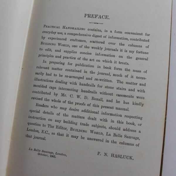 Practical Handrailing with Numerous Engravings and Diagrams book by Paul N Hasluck  ISBN: - Image 3