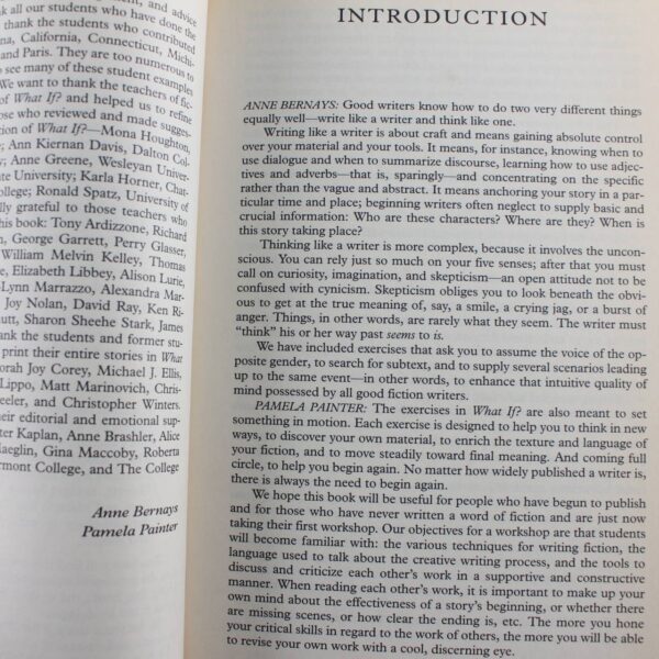 What If? Writing Exercises for Fiction Writers book by  Anne Bernays Pamela Painter   ISBN: 9780823050055 - Image 2