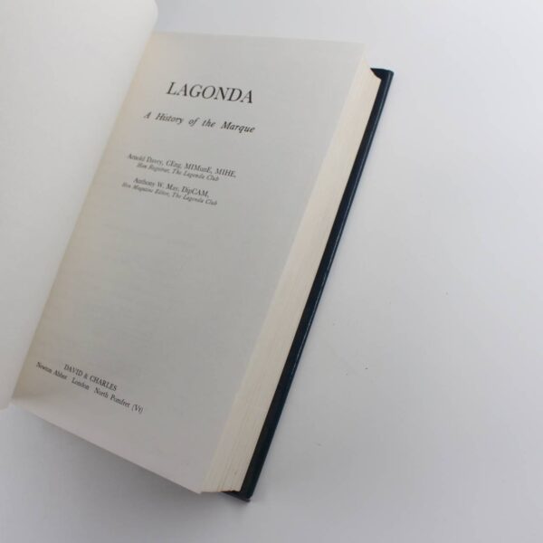 Lagonda A History of the Marque book by A. Davey Early 20th Century Automobile History ISBN: 9780715376959 - Image 3