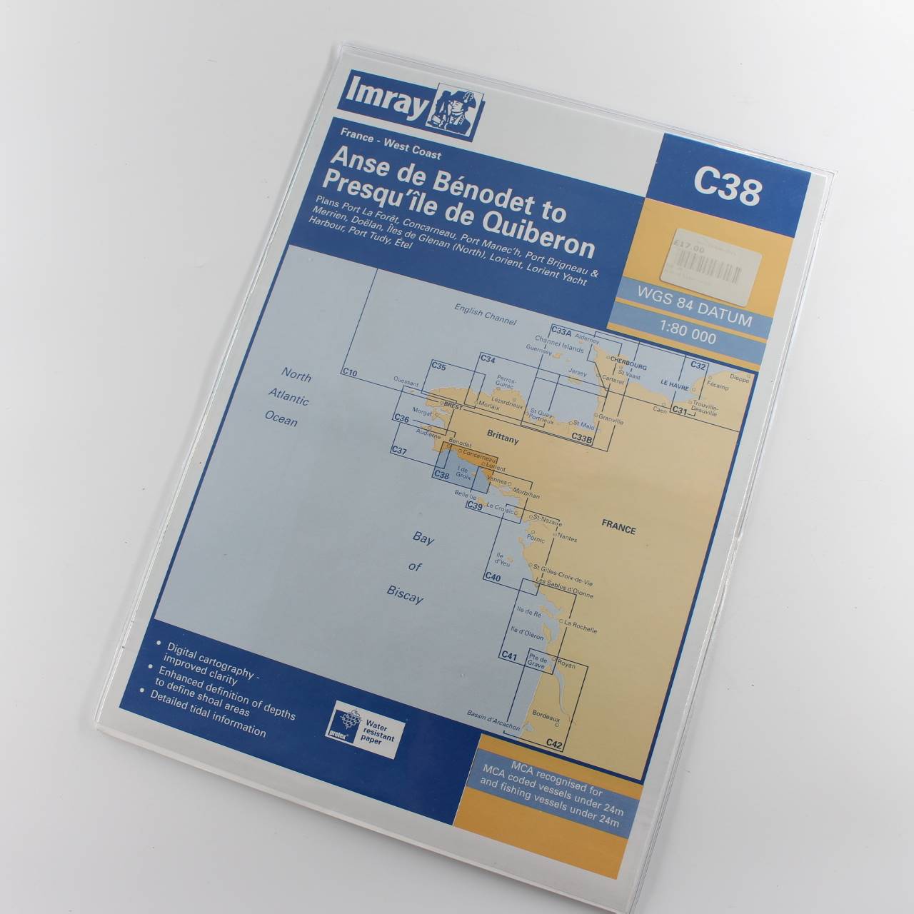 Imray Chart C38: Anse de Benodet to Presquile de Quiberon book by Imray  ISBN: 9780852888155