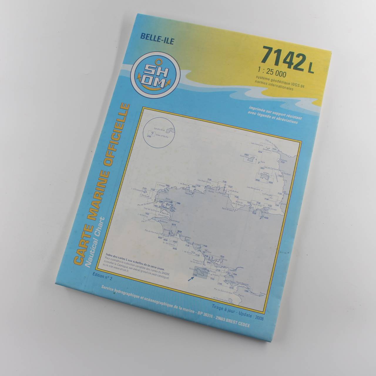 7142L: Carte Marine Officielle Belle-?le book by Hydrographique et Oc?anographique de la Marine Nautical Chart ISBN: 3518081771421