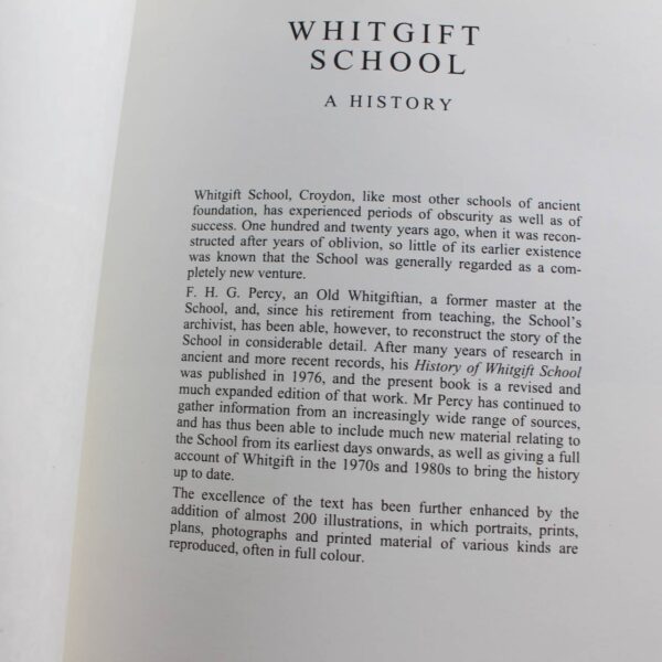 Whitgift School: A History book by F.H.G. Percy  ISBN: 9780951732007 - Image 2