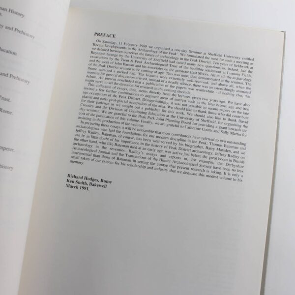 Recent Developments in the Archaeology of the Peak District: No. 2: Sheffield Archaeological Monographs book by Richard Hodges Ken Smith  ISBN: 9780906090381 - Image 3