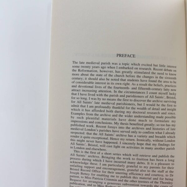 The Pre-Reformation records of All Saints Bristol: part 1: Vol XLVI Bristol Record Society book by Clive Burgess  ISBN: 9780901538161 - Image 3