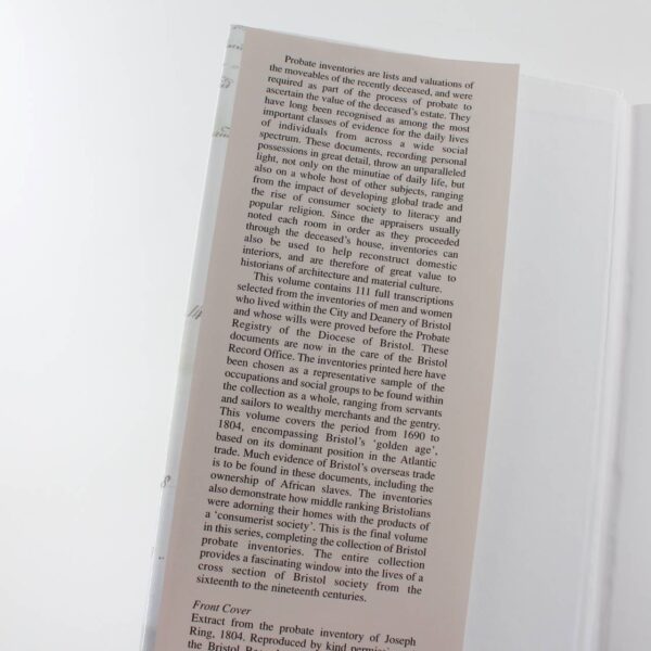 Bristol Probate Inventories 1690-1804 Vol 60 Part 3 Bristol records Society book by Edwin and Stella George  ISBN: 9780901538302 - Image 2