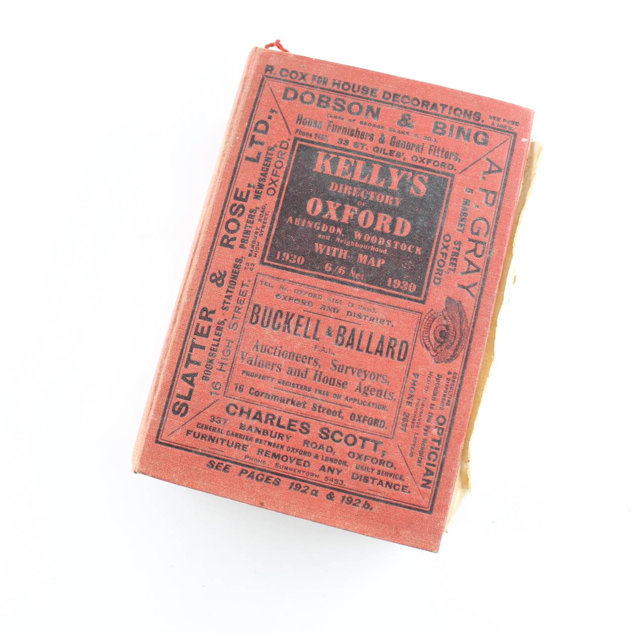 Kelly’s Directory of Oxford Abingdon Woodstock and Neighbourhood 1930 book by Kelly’s  ISBN: