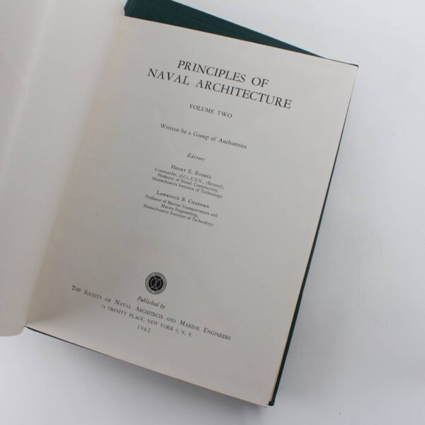 Principles Of Naval Architecture Vol 1 and 2 1962 book by Group of Authorities  ISBN: - Image 4