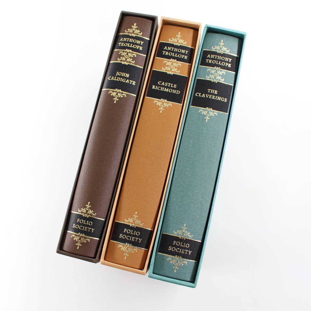 John Caldigate Castle Richmond The Claverings Folio Society 3 volumes book by Anthony Trollope  ISBN: