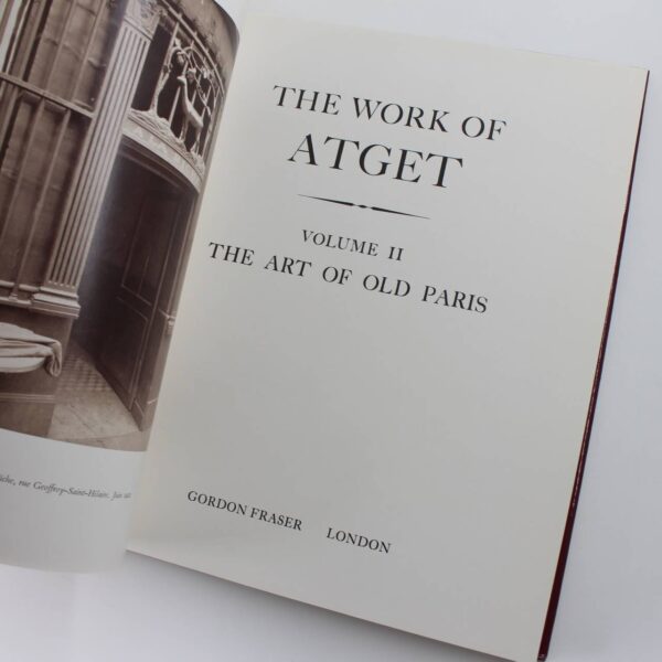 The Work of Atget Vol. 2: The Art of Old Paris book by John Szarkowski Maria Morris Hambourg  ISBN: 9780860920670 - Image 3