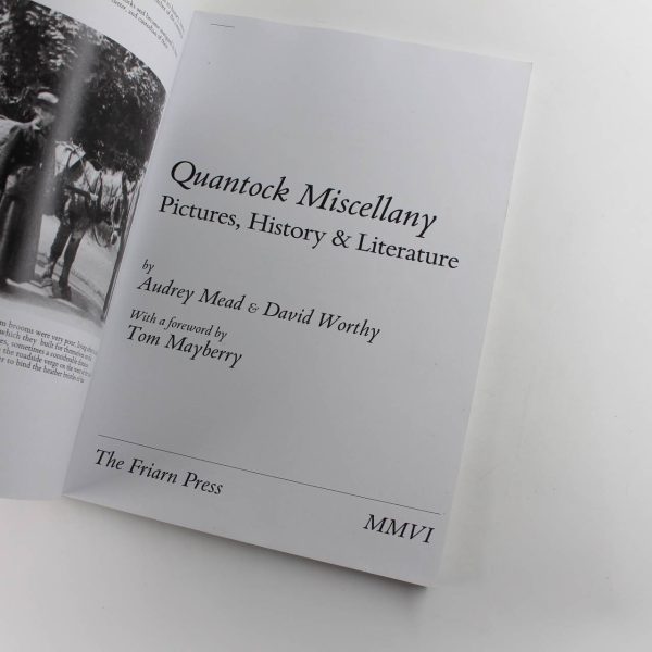 Quantock Miscellany - Pictures Literature and History book by Audrey Mead and David Worthy  ISBN: - Image 2