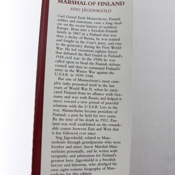 Mannerheim Marshal of Finland book by Jagerskiold Stig Axel Frido  ISBN: 9780816615278 - Image 2