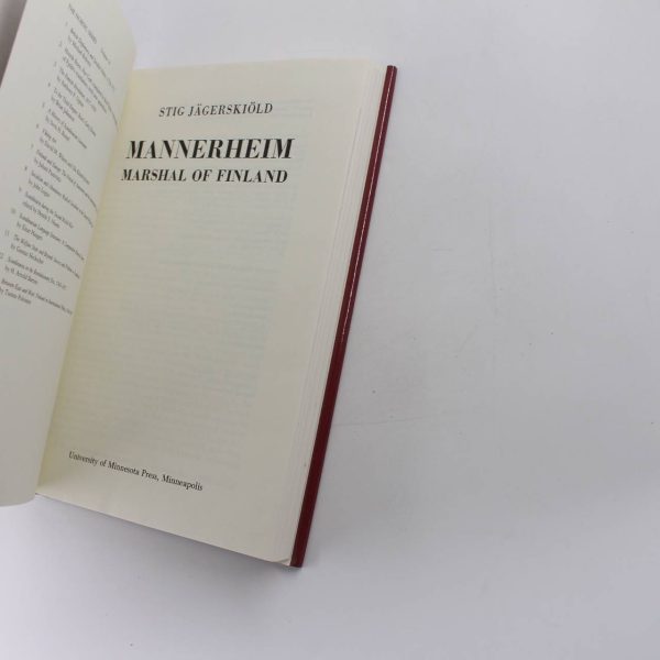 Mannerheim Marshal of Finland book by Jagerskiold Stig Axel Frido  ISBN: 9780816615278 - Image 3