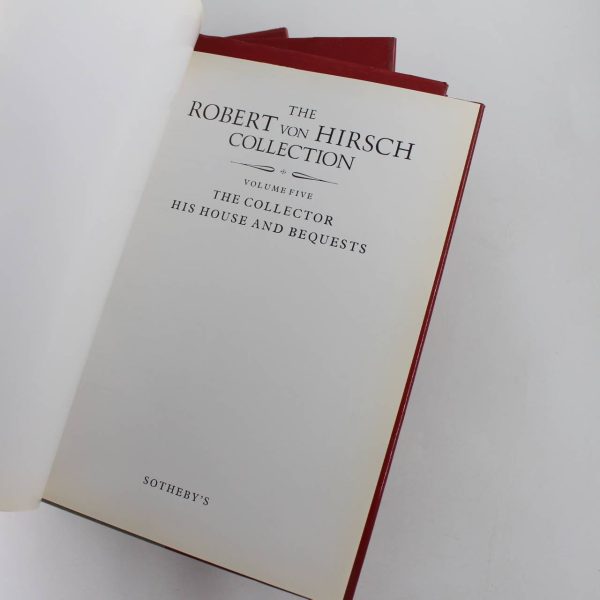 Robert Von Hirsch Collection in 5 volumes book by Robert von Hirsch Sotheby Parke Bernet  ISBN: - Image 2