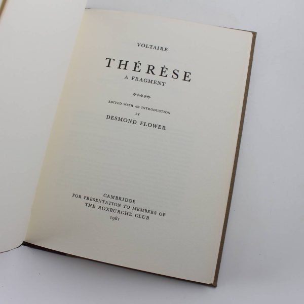 Therese. A fragment book by Desmond Flower  ISBN: - Image 2