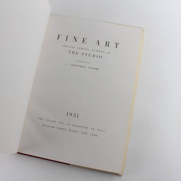 Fine Art: Special Spring Number of the Studio book by C.Geoffrey Holme  ISBN: - Image 2