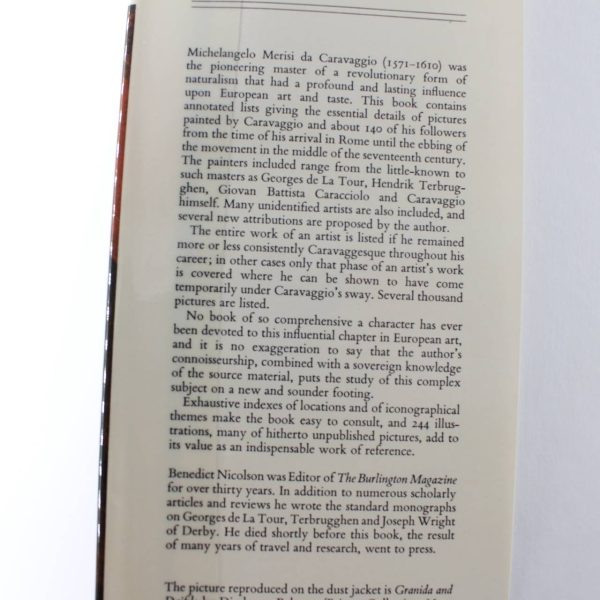 The international Caravaggesque movement: Lists of pictures by Caravaggio and his followers throughout Europe from 1590 to 1650 book by Benedict Nicolson  ISBN: 9780714819167 - Image 3