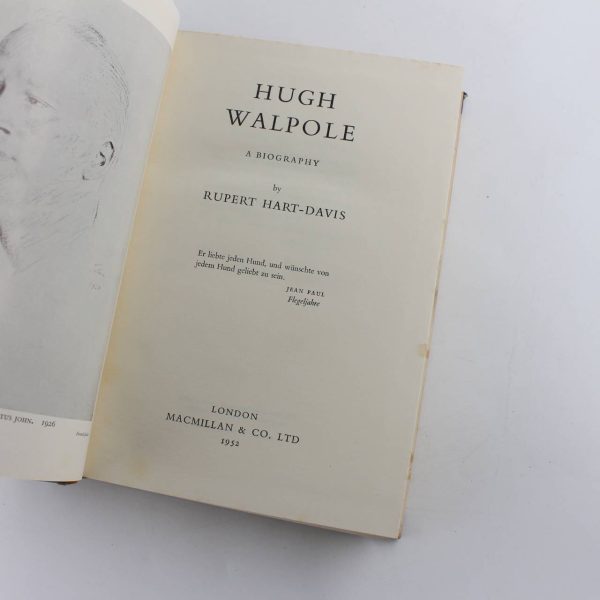 Hugh Walpole:  A Biography  book by Rupert Hart-Davis   ISBN: - Image 2