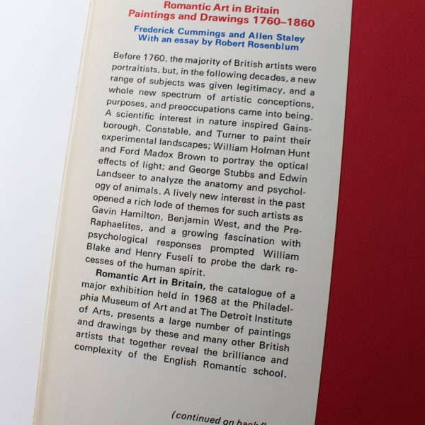 Romantic Art in Britain Paintings and Drawings 1760-1860 book by Frederick Cummings Allen Staley Robert Rosenblum  ISBN: - Image 3