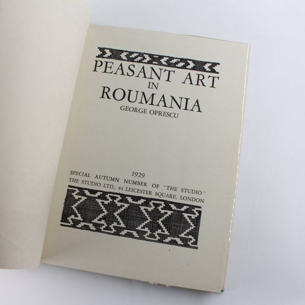 Peasant Art in Roumania book by George Oprescu  ISBN: - Image 2