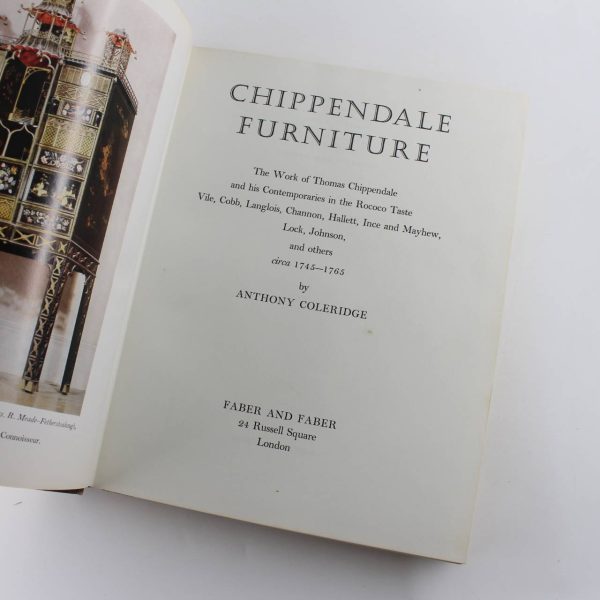 CHIPPENDALE FURNITURE: The Work of Thomas Chippendale and his Contemporaries in the Rococo Style book by Anthony Coleridge  ISBN: - Image 2