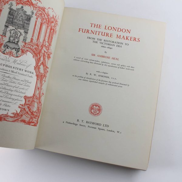 London Furniture Makers: From the Restoration to the Victorian Era 1660-1840 book by Ambrose Heal  ISBN: - Image 2