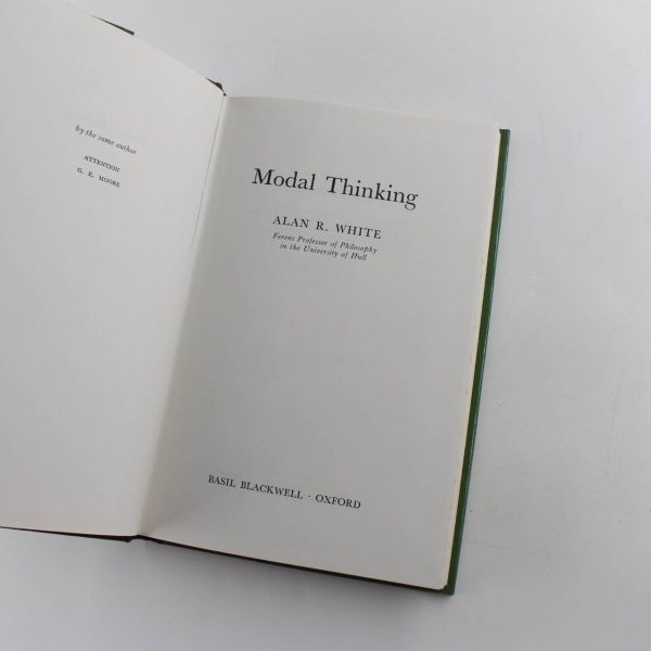 Modal Thinking book by Alan Richard White  ISBN: 9780801409912 - Image 2