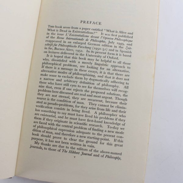 Existentialism and the Modern Predicament book by F. H. Heinemann   ISBN: - Image 4