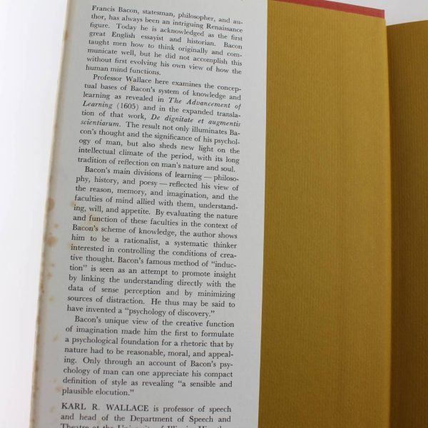 Francis Bacon on the Nature of Man: The Faculties of Man's Soul: Understanding Reason Imagination Memory Will and Appetite book by Karl R. Wallace  ISBN: - Image 3