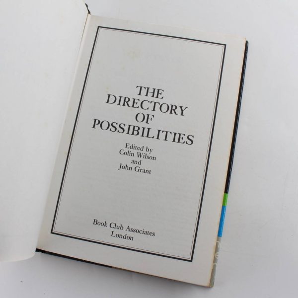 Directory of Possibilities book by Colin Wilson John Grant  ISBN: 9780906671276 - Image 2