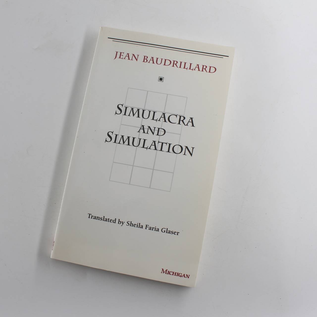 Simulacra and Simulation  book by Jean Baudrillard   ISBN: 9780472065219