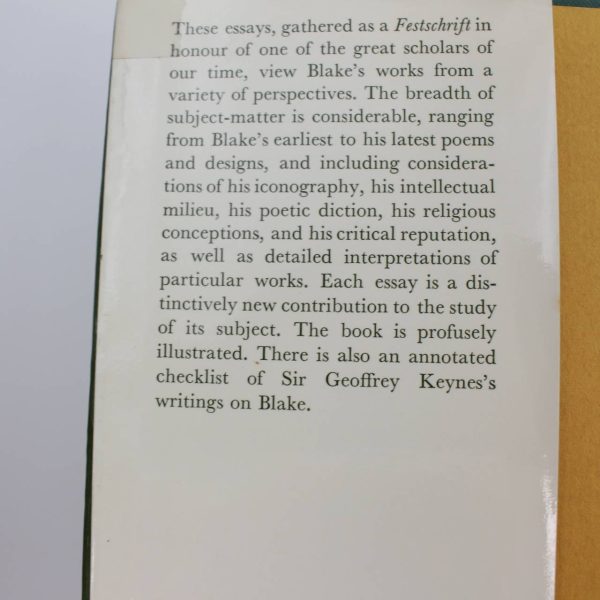 William Blake: Essays in honour of Sir Geoffrey Keynes book by Morton D. Paley Michael Phillips  ISBN: - Image 3