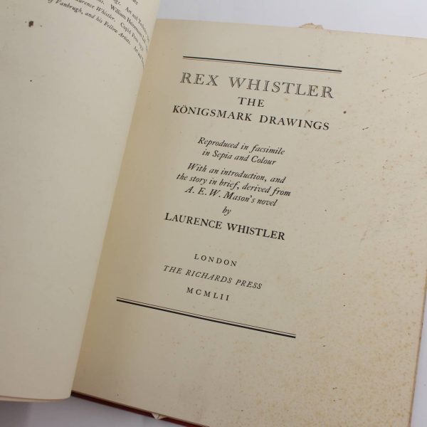 Rex Whistler : The K?nigsmark drawings book by Laurence Whistler  ISBN: - Image 2