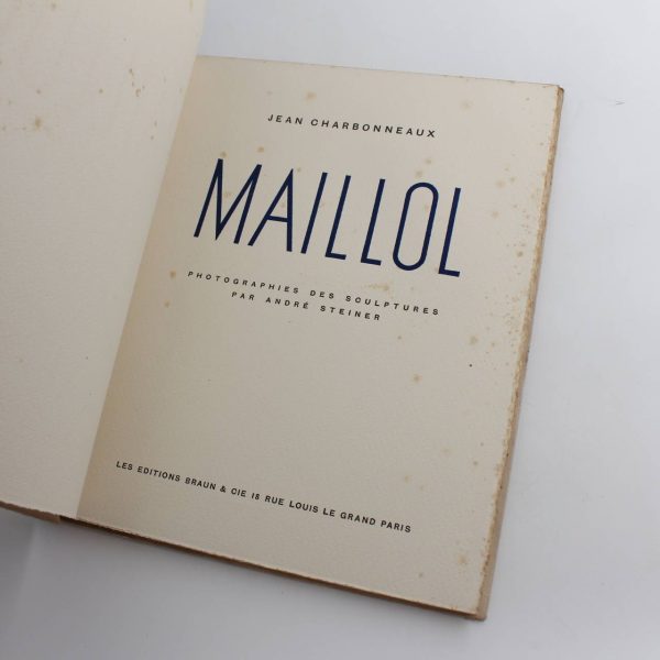 Maillol. Photographies de Andr? Steiner. book by JEAN CHARBONNEAUX  ISBN: - Image 2