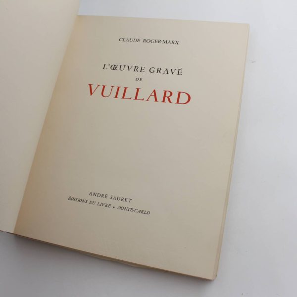 L'oeuvre Grave de Vuillard book by Claude Roger-Marx  ISBN: - Image 2