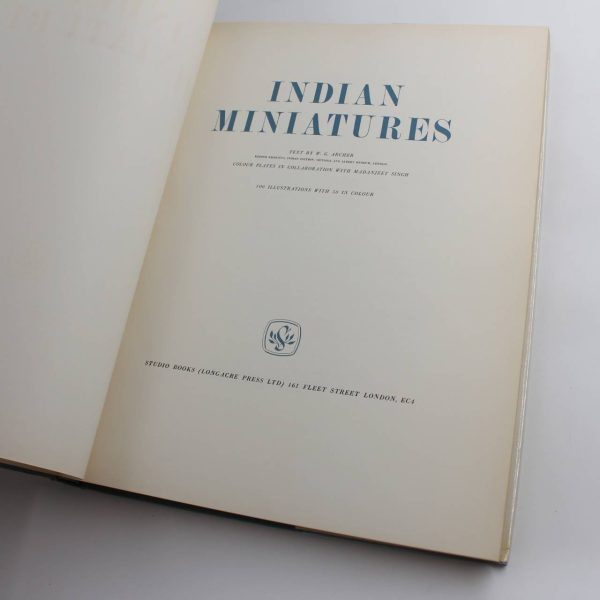 Indian Miniatures book by W. G. Archer  ISBN: - Image 2