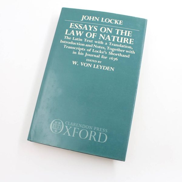 Essay on the Law of Nature book by John Locke   ISBN: 9780198241423