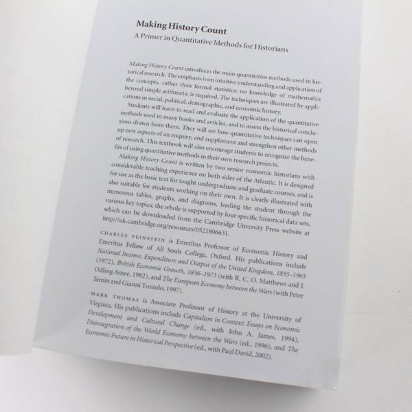 Making History Count: A Primer in Quantitative Methods for Historians book by Charles H. Feinstein Mark Thomas  ISBN: 9780521001373 - Image 3