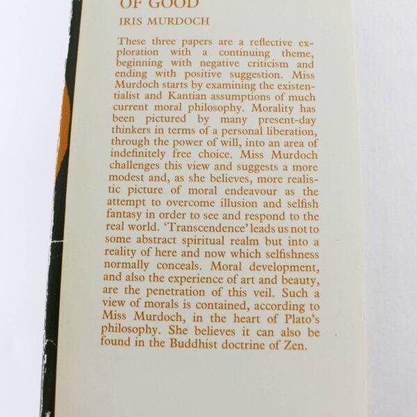 The Sovereignty of Good: Study in Ethics & Philosophy of Religion book by Iris Murdoch   ISBN: 9780710068637 - Image 3