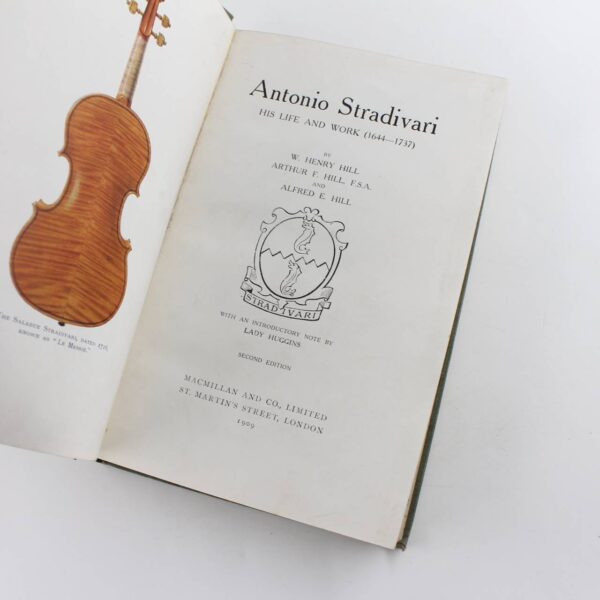 Antonio Stradivari: His Life and Work: 1644-1737 book by W. Henry Hill  Arthur F. Hill  Alfred E. Hill   ISBN: - Image 2